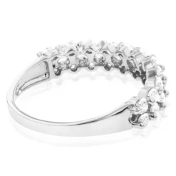 Thin Ladies Designer Diamond Wedding Band 1ct 14K White Gold -The King Of Accessories ladies designer diamond wedding band 096ct 14k gold p 48309 backwh