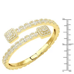 Ladies Diamond Bracelet 10K Yellow Gold Split-Style Bangle Bracelet For Women 9 Ladies Diamond Bracelet 10K Yellow Gold Split-Style Bangle Bracelet For Women -The King Of Accessories ladies diamond bracelet 10k or 14k gold split style bangle bracelet for women 804081 rulerye