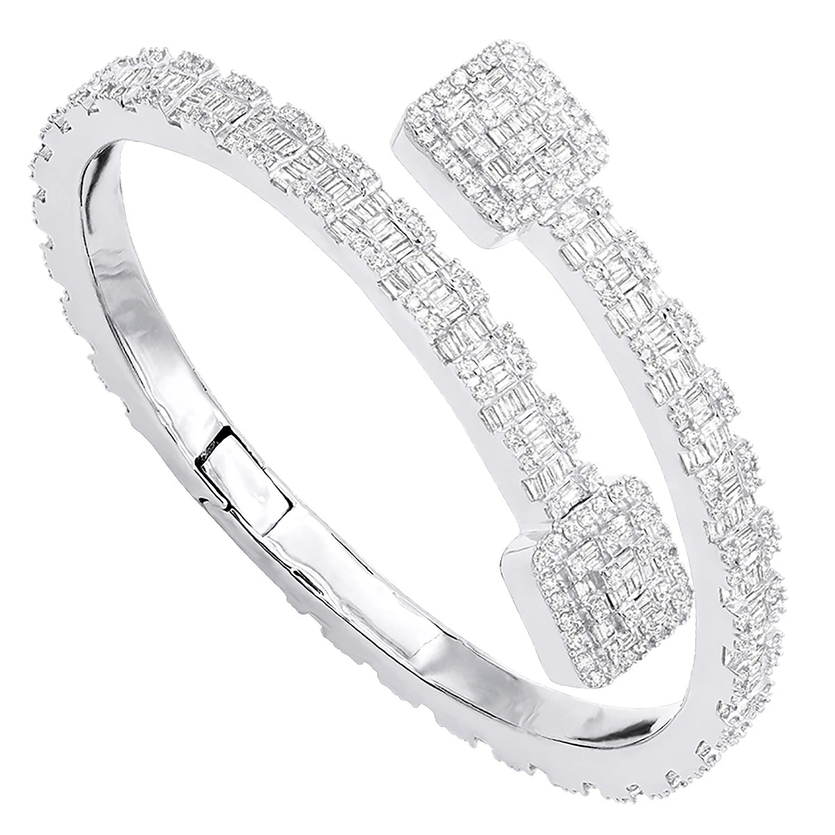 Ladies Diamond Bracelet 10K Yellow Gold Split-Style Bangle Bracelet For Women 2 Ladies Diamond Bracelet 10K Yellow Gold Split-Style Bangle Bracelet For Women - Image 2