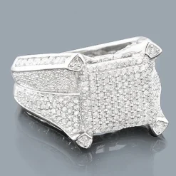 Ladies Diamond Ring 14K White Gold 1.81ct