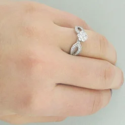 Ladies 14K White Gold Cluster Diamond Ring 0.59ct -The King Of Accessories ladies diamond rings 14k cluster diamond ring 059ct p 6800bod