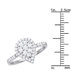 Ladies 14K White Gold Cluster Diamond Ring 0.62ct -The King Of Accessories ladies diamond rings 14k cluster diamond ring 062ct p 6739 rulerwh