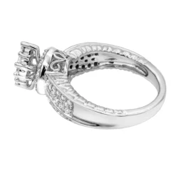 Ladies 14K White Gold Cluster Diamond Ring 0.75ct -The King Of Accessories ladies diamond rings 14k cluster diamond ring 088ct p 6776 backwh
