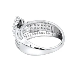 Ladies 14K White Gold Cluster Diamond Ring 1.55ct 8 Ladies 14K White Gold Cluster Diamond Ring 1.55ct -The King Of Accessories ladies diamond rings 14k cluster diamond ring 155ct p 6795 backwh