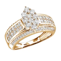 Ladies 14K White Gold Cluster Diamond Ring 1.55ct 7 Ladies 14K White Gold Cluster Diamond Ring 1.55ct -The King Of Accessories ladies diamond rings 14k cluster diamond ring 155ct p 6795 ro