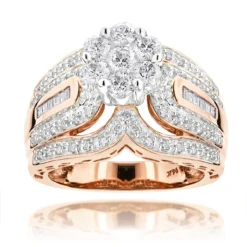 Ladies 14K Yellow Gold Cluster Diamond Ring 1.83ct 8 Ladies 14K Yellow Gold Cluster Diamond Ring 1.83ct -The King Of Accessories ladies diamond rings 14k cluster diamond ring 183ct p 6801 ro