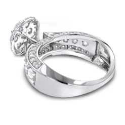 14K White Gold Cluster Diamond Ring 1.6ct For Ladies -The King Of Accessories ladies diamond rings 14k cluster diamond ring 193ct p 6777 backwh