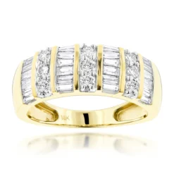 14K Yellow Gold Diamond Ring 1.57ct For Women