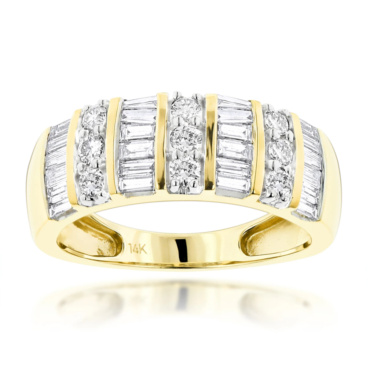 14K Yellow Gold Diamond Ring 1.57ct For Women 1 14K Yellow Gold Diamond Ring 1.57ct For Women