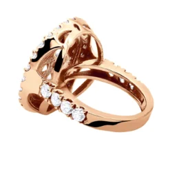 Large 5 Carat Diamond Ring For Women 14K White Gold -The King Of Accessories large 5 carat diamond ring for women in 14k yellow rose or white gold backro