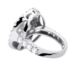 Large 5 Carat Diamond Ring For Women 14K White Gold -The King Of Accessories large 5 carat diamond ring for women in 14k yellow rose or white gold backwh 20220102