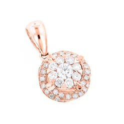 Luccello Designer Diamond Circle Pendant 0.42ct 18K White Gold 8 Luccello Designer Diamond Circle Pendant 0.42ct 18K White Gold -The King Of Accessories luccello designer diamond circle pendant 042ct 18k gold ro