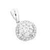 Luccello Designer Diamond Circle Pendant 0.42ct 18K White Gold
