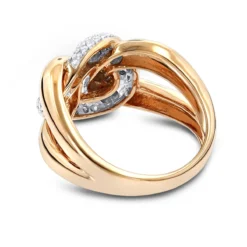 Luxurman Cocktail Love Knot Cuban Link Diamond Ring For Women 1/2ct -The King Of Accessories luxurman cocktail rings love knot cuban link diamond ring for women 12ct backro