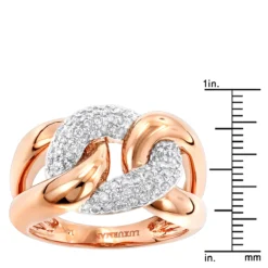 Luxurman Cocktail Love Knot Cuban Link Diamond Ring For Women 1/2ct -The King Of Accessories luxurman cocktail rings love knot cuban link diamond ring for women 12ct rulerro