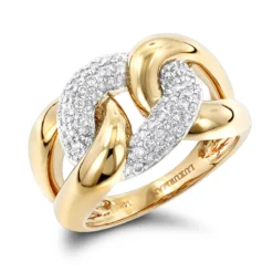 Luxurman Cocktail Love Knot Cuban Link Diamond Ring For Women 1/2ct -The King Of Accessories luxurman cocktail rings love knot cuban link diamond ring for women 12ct ye