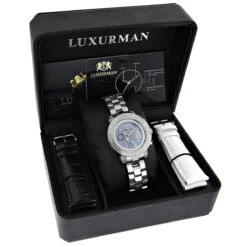 Luxurman Ladies Diamond Watch 0.30ct Blue MOP 7 Luxurman Ladies Diamond Watch 0.30ct Blue MOP -The King Of Accessories luxurman ladies diamond watch 030ct black p 43228 3