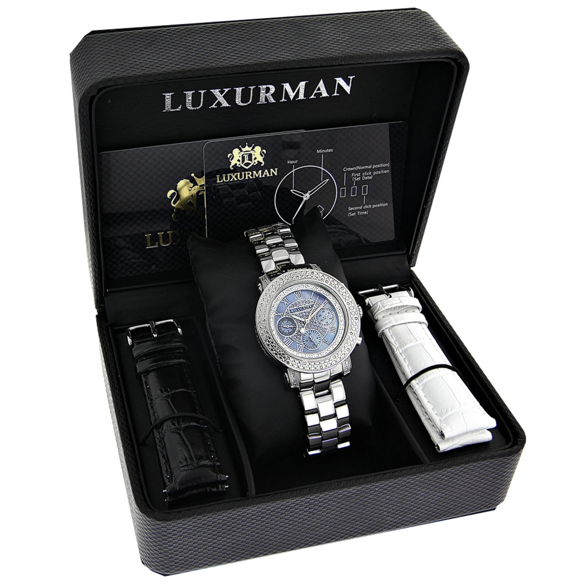 Luxurman Ladies Diamond Watch 0.30ct Blue MOP 3 Luxurman Ladies Diamond Watch 0.30ct Blue MOP - Image 3
