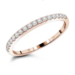 Luxurman Stackable 14K White Gold Thin Diamond Wedding Band For Women 0.25c -The King Of Accessories luxurman stackable rings 14k gold thin diamond wedding band for women 025c ro