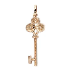 Luxurman Women's Diamond Diamond Key Pendant 18K Rose Gold 0.85ct 9 Luxurman Women's Diamond Diamond Key Pendant 18K Rose Gold 0.85ct -The King Of Accessories luxurman womens diamond pendants diamond key pendant in 18k gold 075ct backro