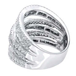 Luxurman Women's Oversized Fashion Cocktail Ring With Diamonds 3.75 14K White Gold 9 Luxurman Women's Oversized Fashion Cocktail Ring With Diamonds 3.75 14K White Gold -The King Of Accessories luxurman womens oversized fashion cocktail ring with diamonds 375 14k gold backwh