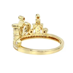 Luxurman Women's 14K Yellow Gold Queen Crown Ring With Diamonds 0.35ct 9 Luxurman Women's 14K Yellow Gold Queen Crown Ring With Diamonds 0.35ct -The King Of Accessories luxurman womens rings 14k gold queen crown ring with diamonds 0 35ct backye
