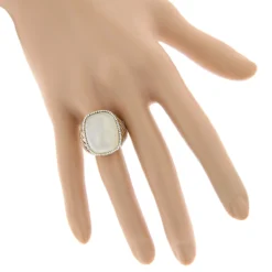 Moonstone 14K Yellow Gold Diamond White Moonstone Ring 17.2 -The King Of Accessories moonstone jewelry 14k diamond white moonstone ring 172 p 6086 bodye