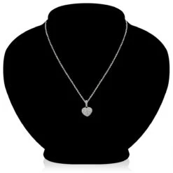 Pave Diamond Heart Pendant 0.48ct Sterling Silver 6 Pave Diamond Heart Pendant 0.48ct Sterling Silver -The King Of Accessories pave diamond heart pendant 048ct sterling silver p 42672bod