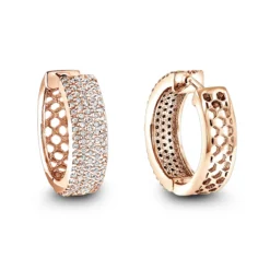 Pave Diamond Hoop Earrings 1.20ct 14K White Gold 8 Pave Diamond Hoop Earrings 1.20ct 14K White Gold -The King Of Accessories pave diamond hoop earrings 120ct 14k gold p 49172 ro