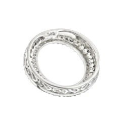 Pave 14K White Gold Diamond Circle Pendant 0.4ct 9 Pave 14K White Gold Diamond Circle Pendant 0.4ct -The King Of Accessories pave diamond o pendant 045ct 14k gold circle jewelry backwh