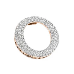 Pave 14K White Gold Diamond Circle Pendant 0.4ct 8 Pave 14K White Gold Diamond Circle Pendant 0.4ct -The King Of Accessories pave diamond o pendant 045ct 14k gold circle jewelry ro