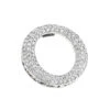 Pave 14K White Gold Diamond Circle Pendant 0.4ct