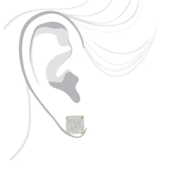 1 Carat Pave Diamond Stud Earrings 10K Yellow Gold Cube Shape 10 1 Carat Pave Diamond Stud Earrings 10K Yellow Gold Cube Shape -The King Of Accessories pave diamond stud earrings 10k 095ct p 43212 bodye