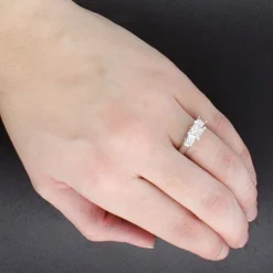 Thin Platinum 3 Stone Engagement Ring Setting -The King Of Accessories platinum 3 stone engagement ring setting p 48277bod