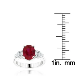 Unique 3 Stone Platinum Diamond And Ruby Engagement Ring -The King Of Accessories platinum diamond and ruby engagement ring 060ct p 47932 ruler