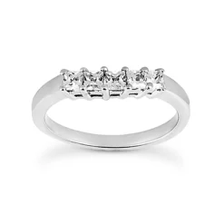 Thin Platinum Diamond Engagement Ring Band 0.50ct