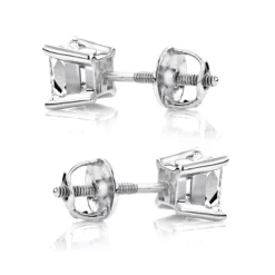 18K White Gold Diamond Stud Earrings 0.33ct -The King Of Accessories platinum diamond stud earrings 033ct backwh
