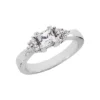 Thin Platinum Ladies Diamond Ring 0.65ct