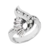 Platinum Ladies Diamond Ring 0.86ct 12.6mm