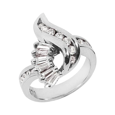 Platinum Ladies Diamond Ring 0.86ct 12.6mm 1 Platinum Ladies Diamond Ring 0.86ct 12.6mm
