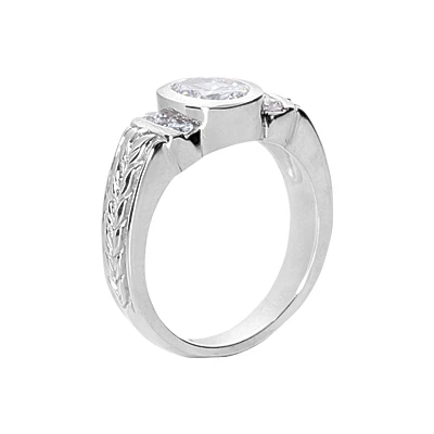 Platinum Ladies Diamond Ring 1.18ct 2 Platinum Ladies Diamond Ring 1.18ct - Image 2
