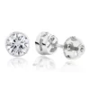 Platinum Round Diamond Bezel Stud Earrings 0.25ct
