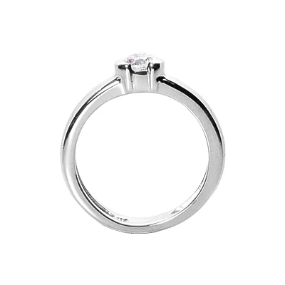 Thin Platinum Round Diamond Ladies Ring 0.30ct 2 Thin Platinum Round Diamond Ladies Ring 0.30ct - Image 2