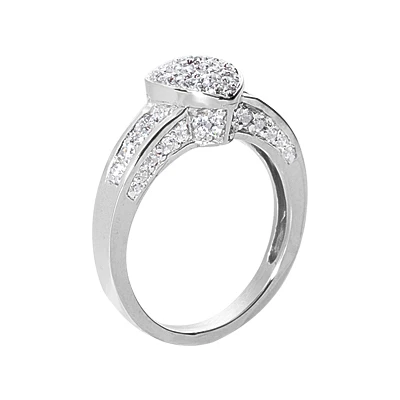Platinum Round Diamond Ladies Ring 0.81ct 8.9mm 2 Platinum Round Diamond Ladies Ring 0.81ct 8.9mm - Image 2