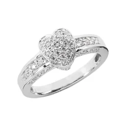 Platinum Round Diamond Ladies Ring 0.81ct 8.9mm