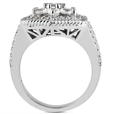 Platinum Round Diamond Ladies Ring 1.65ct 8.3mm 2 Platinum Round Diamond Ladies Ring 1.65ct 8.3mm - Image 2