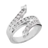 Platinum Round Diamond Right Hand Ladies Ring 0.90ct