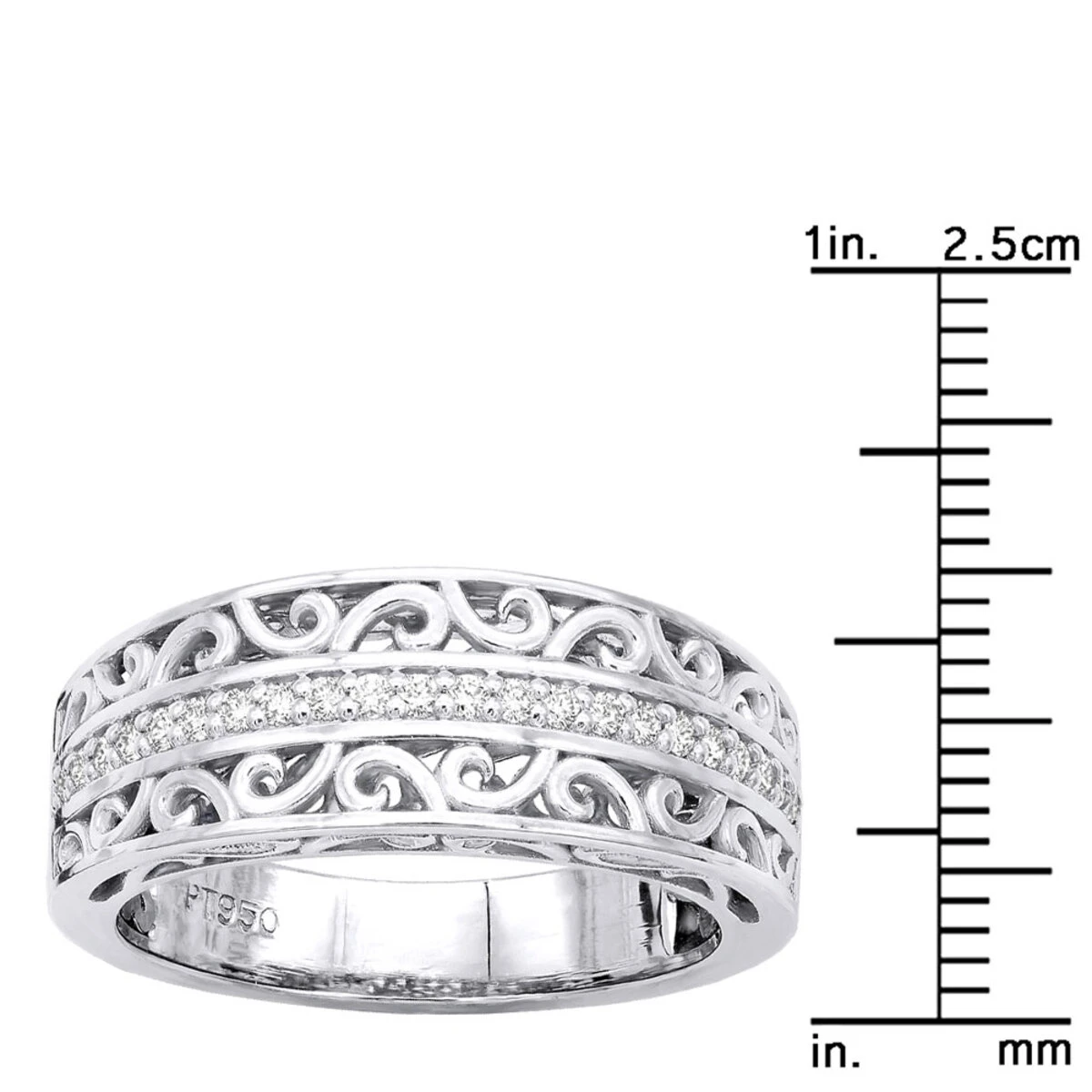 Platinum Women's Diamond Ring 0.22ct 4 Platinum Women's Diamond Ring 0.22ct - Image 4