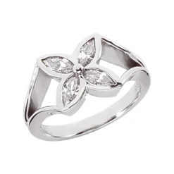 Platinum Women's Diamond Ring 0.60ct 9.7mm