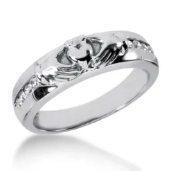 Platinum Women's Diamond Wedding Ring 0.24ct 4.4mm